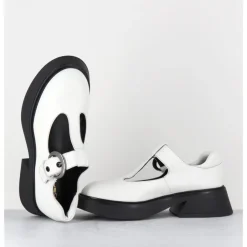Hot GARRICE LAB Mary-Jane 90s en cuir semelle légère - DIKE SAVANA BIANCO BLANC