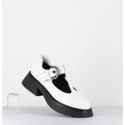 Hot GARRICE LAB Mary-Jane 90s en cuir semelle légère - DIKE SAVANA BIANCO BLANC