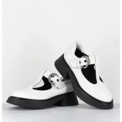 Hot GARRICE LAB Mary-Jane 90s en cuir semelle légère - DIKE SAVANA BIANCO BLANC