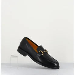 Online MARA BINI Mocassin à mors en cuir - M431 BLACK NOIR