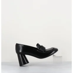 Online HALMANERA Mocassins à talon en cuir - ACE03 NERO NOIR