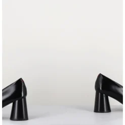Online HALMANERA Mocassins à talon en cuir - ACE03 NERO NOIR