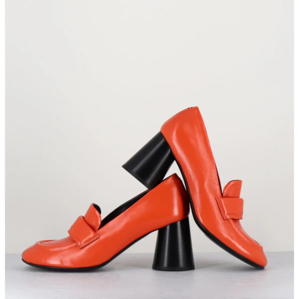 Best HALMANERA Mocassins à talon en cuir - ACE03 NESPOLA ORANGE