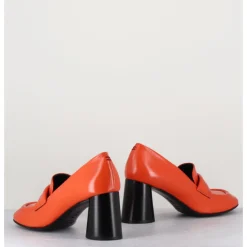 Best HALMANERA Mocassins à talon en cuir - ACE03 NESPOLA ORANGE