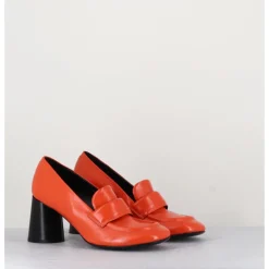 Best HALMANERA Mocassins à talon en cuir - ACE03 NESPOLA ORANGE
