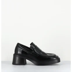 Discount E8 BY MIISTA Mocassins à talon en cuir bout carré - KARINA BLACK LOAFERS NOIR