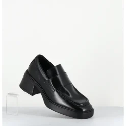 Discount E8 BY MIISTA Mocassins à talon en cuir bout carré - KARINA BLACK LOAFERS NOIR