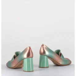 HALMANERA Mocassins à talon serpent métallisé bicolore - ACE23 VIPER RUGIADA