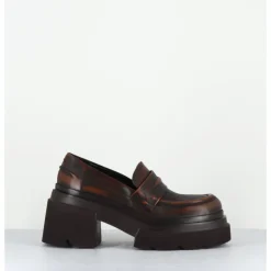 Online ELENA IACHI Mocassins chunky en cuir vieilli - E3728H24 BETA CUOIO MARRON