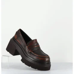 Online ELENA IACHI Mocassins chunky en cuir vieilli - E3728H24 BETA CUOIO MARRON