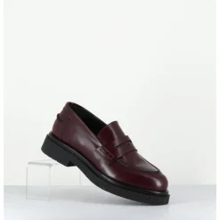 Outlet OA NON FASHION Mocassins en cuir glacé x semelle légère - AL100 ABRASIVATO BORDEAU