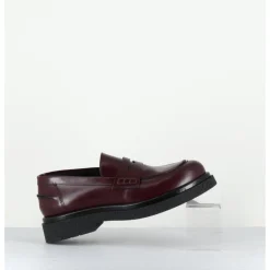 Outlet OA NON FASHION Mocassins en cuir glacé x semelle légère - AL100 ABRASIVATO BORDEAU