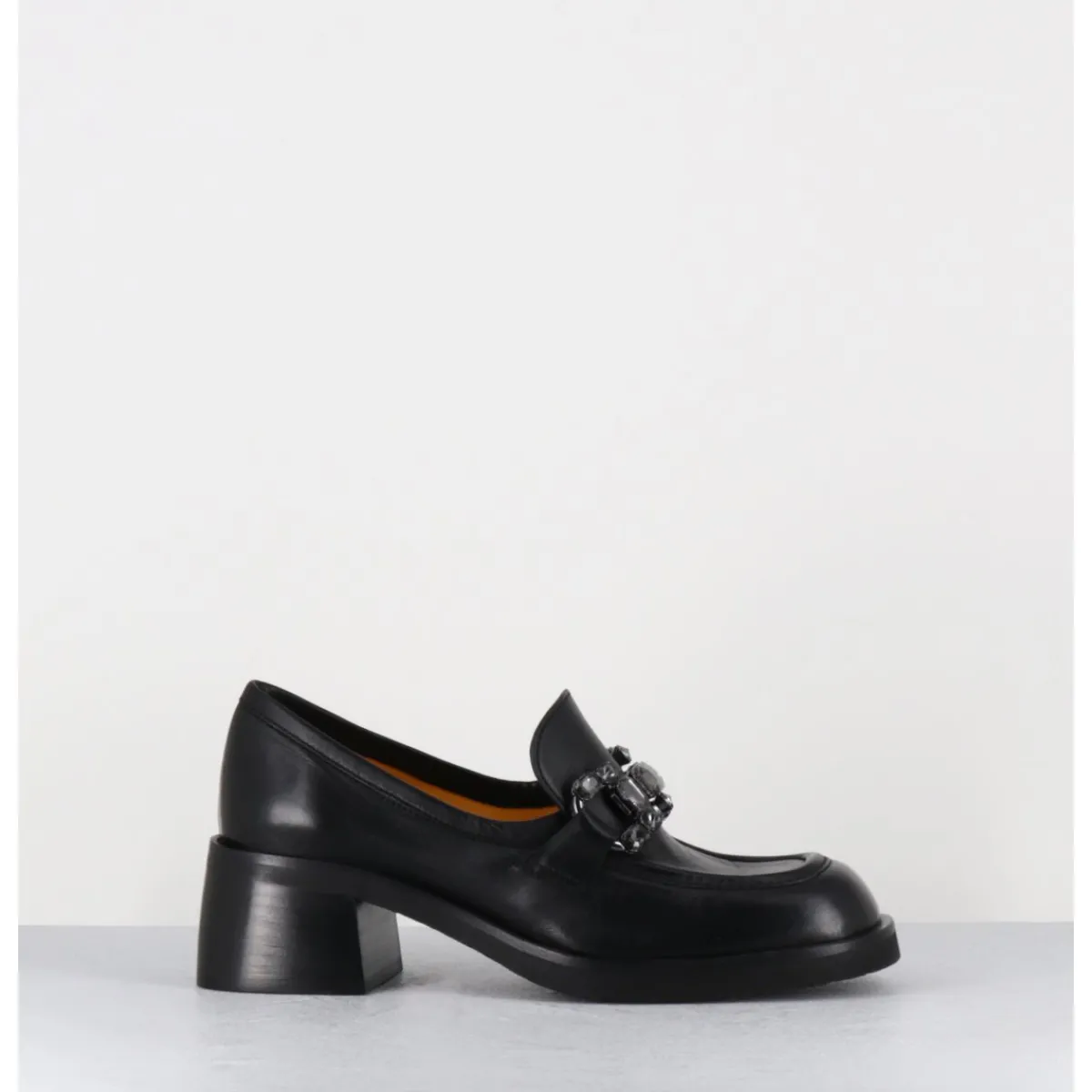 Clearance MARA BINI Mocassins en cuir & bijoux - W232588 GUANTO NERO NOIR