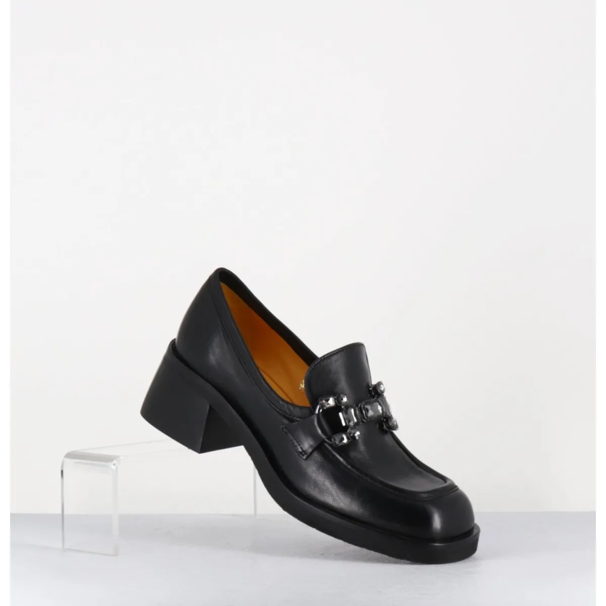 Clearance MARA BINI Mocassins en cuir & bijoux - W232588 GUANTO NERO NOIR