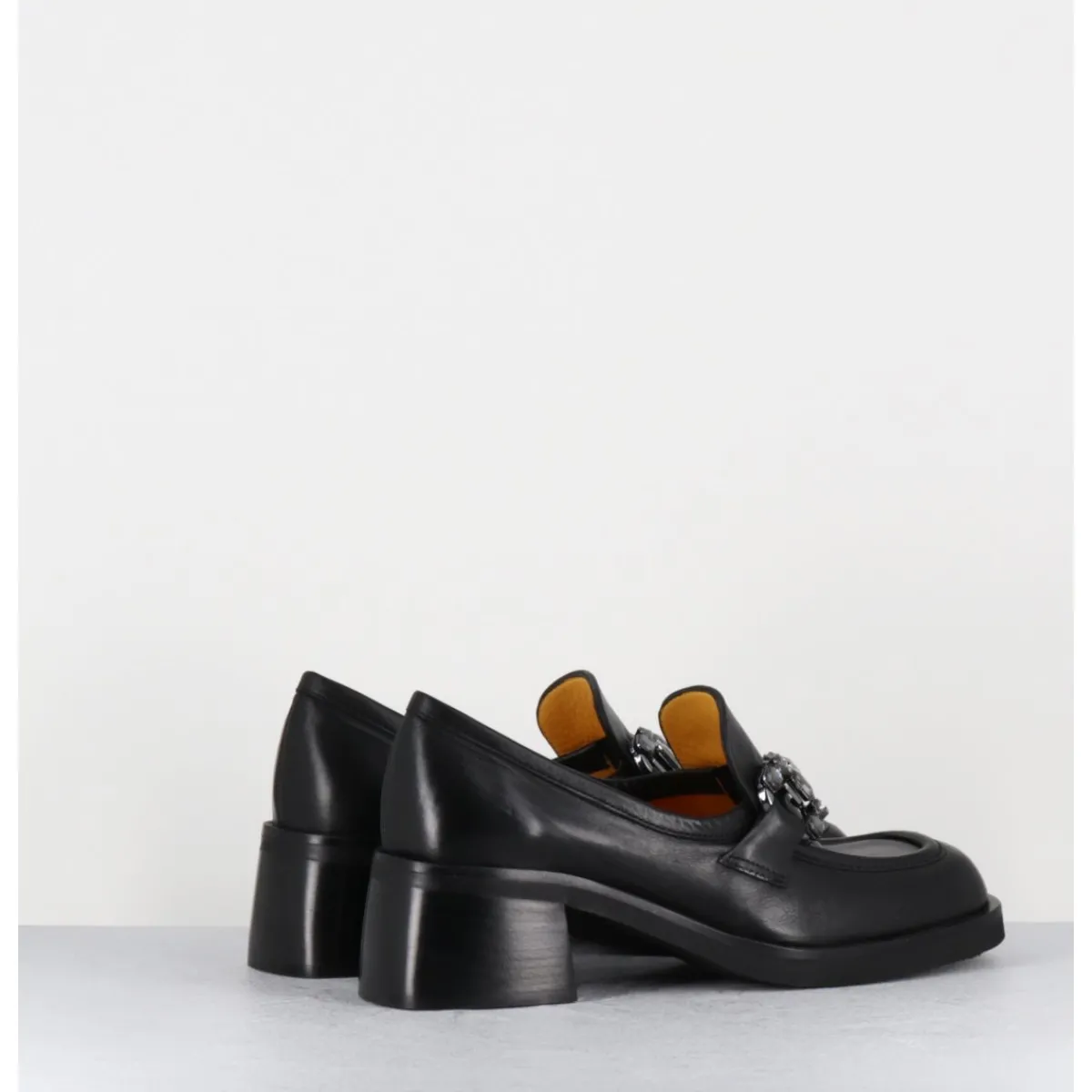 Clearance MARA BINI Mocassins en cuir & bijoux - W232588 GUANTO NERO NOIR