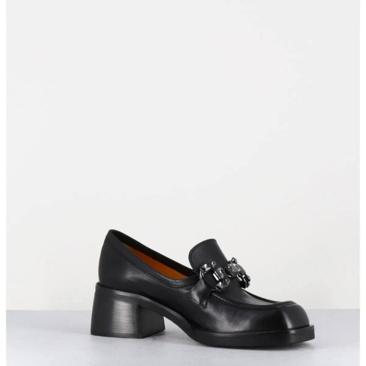 Clearance MARA BINI Mocassins en cuir & bijoux - W232588 GUANTO NERO NOIR