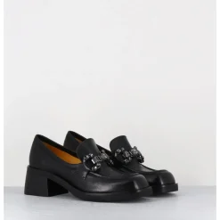 Clearance MARA BINI Mocassins en cuir & bijoux - W232588 GUANTO NERO NOIR