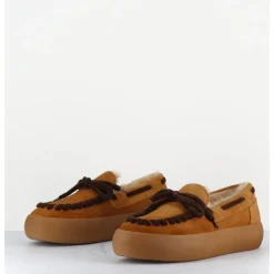 Clearance PRIMABASE Mocassins fourrés en daim - 50946 030 CAMEL