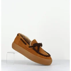 Clearance PRIMABASE Mocassins fourrés en daim - 50946 030 CAMEL