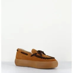 Clearance PRIMABASE Mocassins fourrés en daim - 50946 030 CAMEL