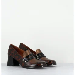 Best CHIE MIHARA Mocassins petit talon cuir imprimé leopard - TADEO FIAT CASTANO