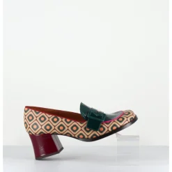 Discount CHIE MIHARA Mocassins petit talon look 70s vert - TEISIN GALLETA BROWN