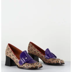 Outlet CHIE MIHARA Mocassins petit talon look 70s - TEISIN GALLETA PURPLE