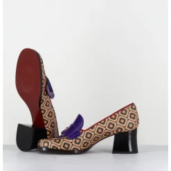 Outlet CHIE MIHARA Mocassins petit talon look 70s - TEISIN GALLETA PURPLE