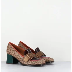 Hot CHIE MIHARA Mocassins petit talon look 70s marron - TEISIN GALLETA TESTA