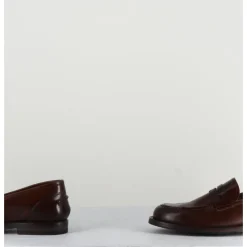 Best ALBERTO FASCIANI Mocassins plats en cuir glacé - ZOE56040 BROWN MARRON