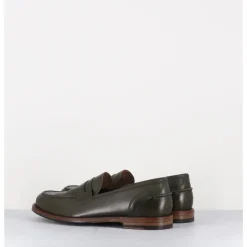 Discount ALBERTO FASCIANI Mocassins plats en cuir glacé - ZOE56040 FORESTA VERT