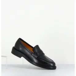 Clearance MARA BINI Mocassins plats en cuir souple - P906 SETA NERO NOIR