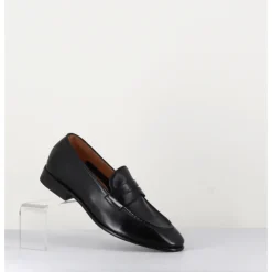 Discount ALBERTO FASCIANI Mocassins plats en cuir souple - DUNIA 80013 BLACK NOIR