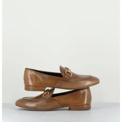 Hot MARA BINI Mocassins plats en cuir souple & mors doré - N125 CUOIO CAMEL