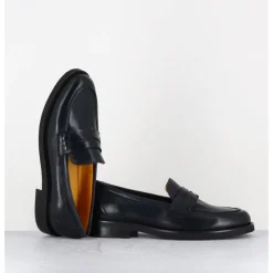 Best MARA BINI Mocassins plats en cuir souple nuit - P906 SETA BLU BLEU