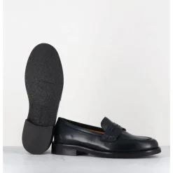 Best MARA BINI Mocassins plats en cuir souple nuit - P906 SETA BLU BLEU