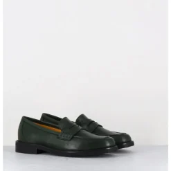 Best MARA BINI Mocassins plats en cuir souple foncé - P906 SETA MUSCHIO VERT