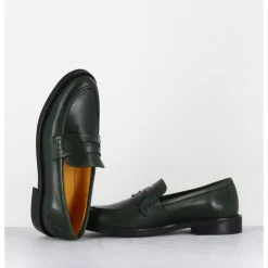 Best MARA BINI Mocassins plats en cuir souple foncé - P906 SETA MUSCHIO VERT