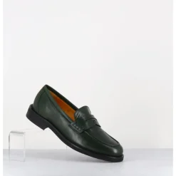 Best MARA BINI Mocassins plats en cuir souple foncé - P906 SETA MUSCHIO VERT