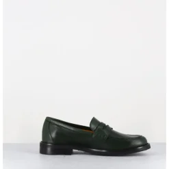 Best MARA BINI Mocassins plats en cuir souple foncé - P906 SETA MUSCHIO VERT