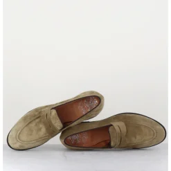 Clearance ALBERTO FASCIANI Mocassins plats en daim - DUNIA 80013 TABACCO TAUPE