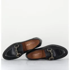 Discount LA BOTTEGA DI LISA Mocassins souple en cuir avec mors clouté - 5246 BUF NERO NOIR