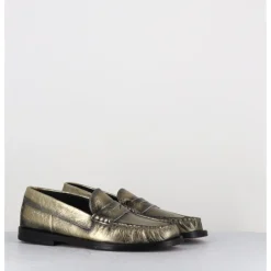 Clearance HOTTO Mocassins souples en cuir or brossé - 66604 MILLENIUM GOLD DORE