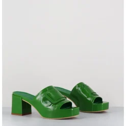 Best DEL CARLO Mules à plateforme petit talon vernis - 11532 VETRO MELA VERT