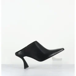 E8 BY MIISTA Mules à talon bout carrré en cuir - MANUELA BLACK MULES NOIR