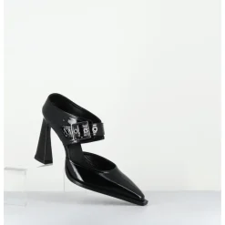 Sale GARRICE LAB Mules bout pointu à talon haut en cuir vernis - VENI32 VERNICE NERO NOIR