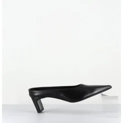 Sale TO&CO Mules bout pointu petit talon en cuir - MULP BLACK COWHIDE NOIR