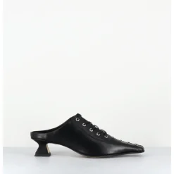 Hot MIISTA Mules en cuir corsetées - ASIAH24 BLACK COURT NOIR
