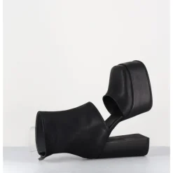 SORT AARHUS Open platform boots en cuir - 3760 GAS NERO NOIR