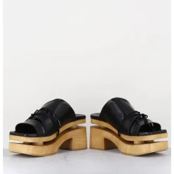 Hot GARRICE LAB Original 70s platform mules cuir - PRIVA SUAVE NERO NOIR